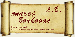 Andrej Borkovac vizit kartica